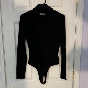 Madewell Black Long Sleeve Kint Bodysuit (M)